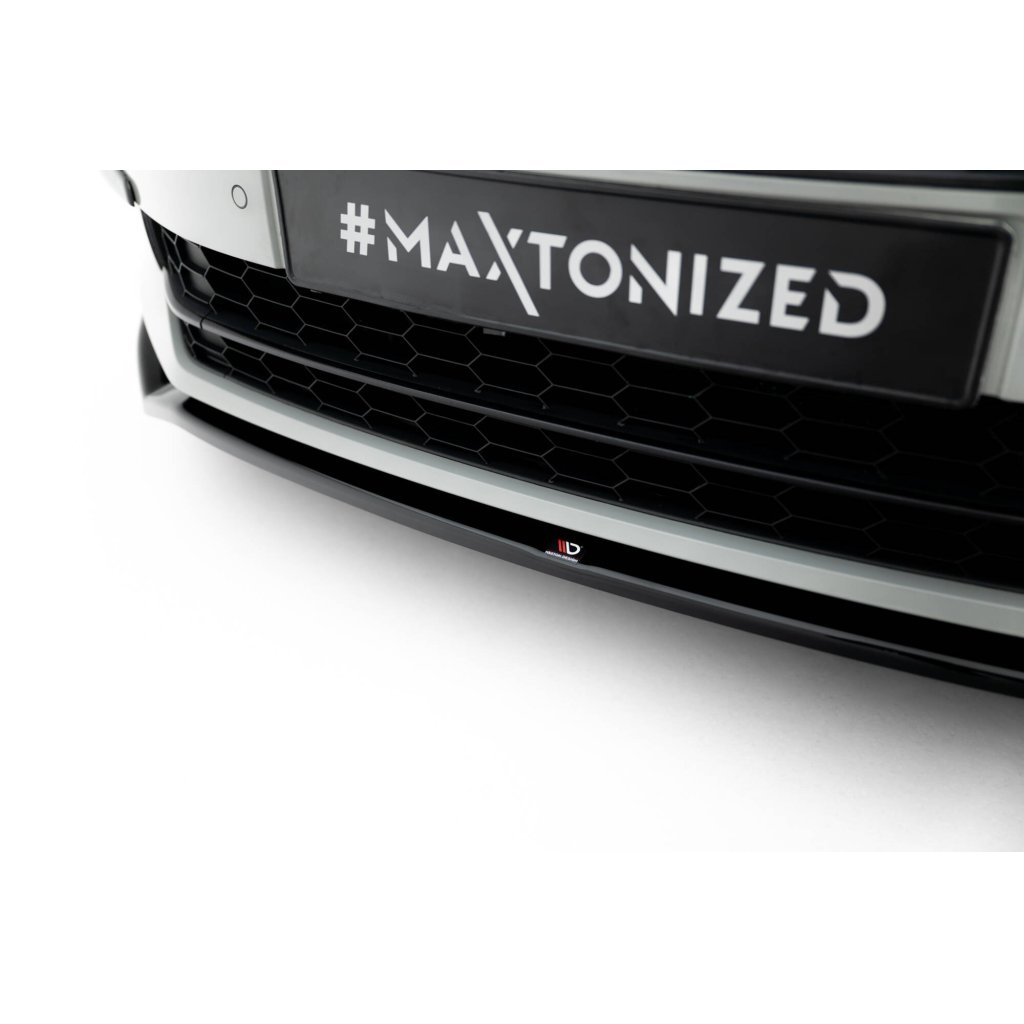 Maxton Design spoiler pod přední nárazník ver.2 pro Škoda Superb Mk3, černý lesklý plast ABS