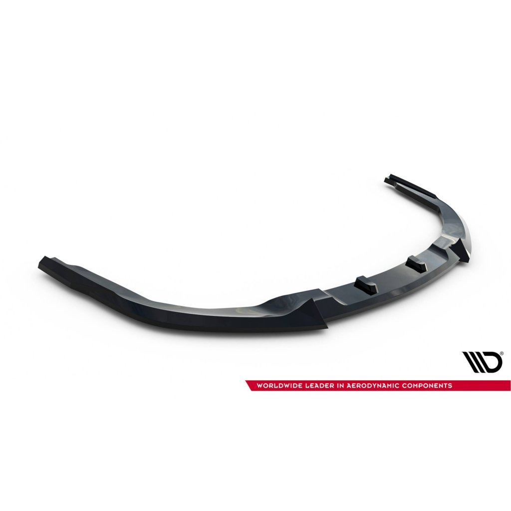 Maxton Design spoiler pod přední nárazník ver.2 pro Subaru Impreza WRX STi Mk3 Facelift, černý lesklý plast ABS