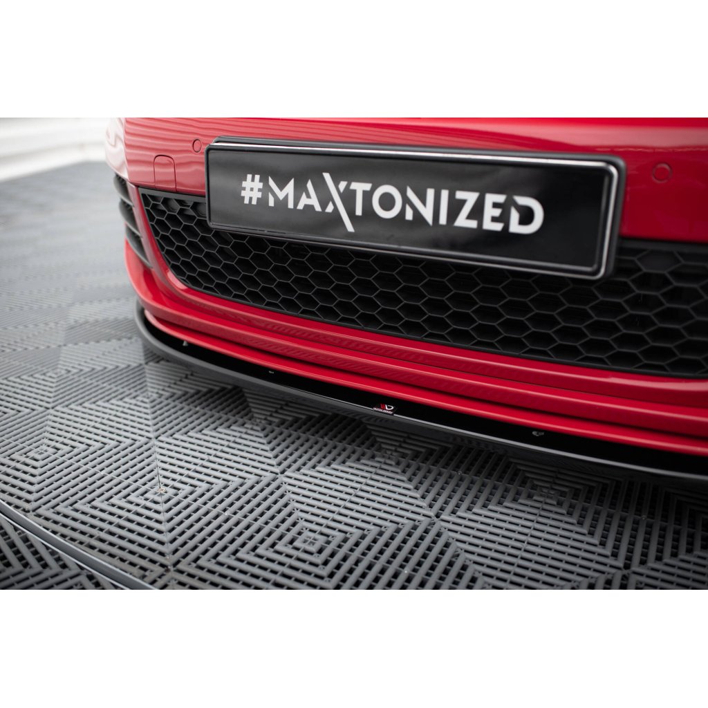 Maxton Design spoiler pod přední nárazník ver.2 pro Volkswagen Golf GTI Mk6, černý lesklý plast ABS