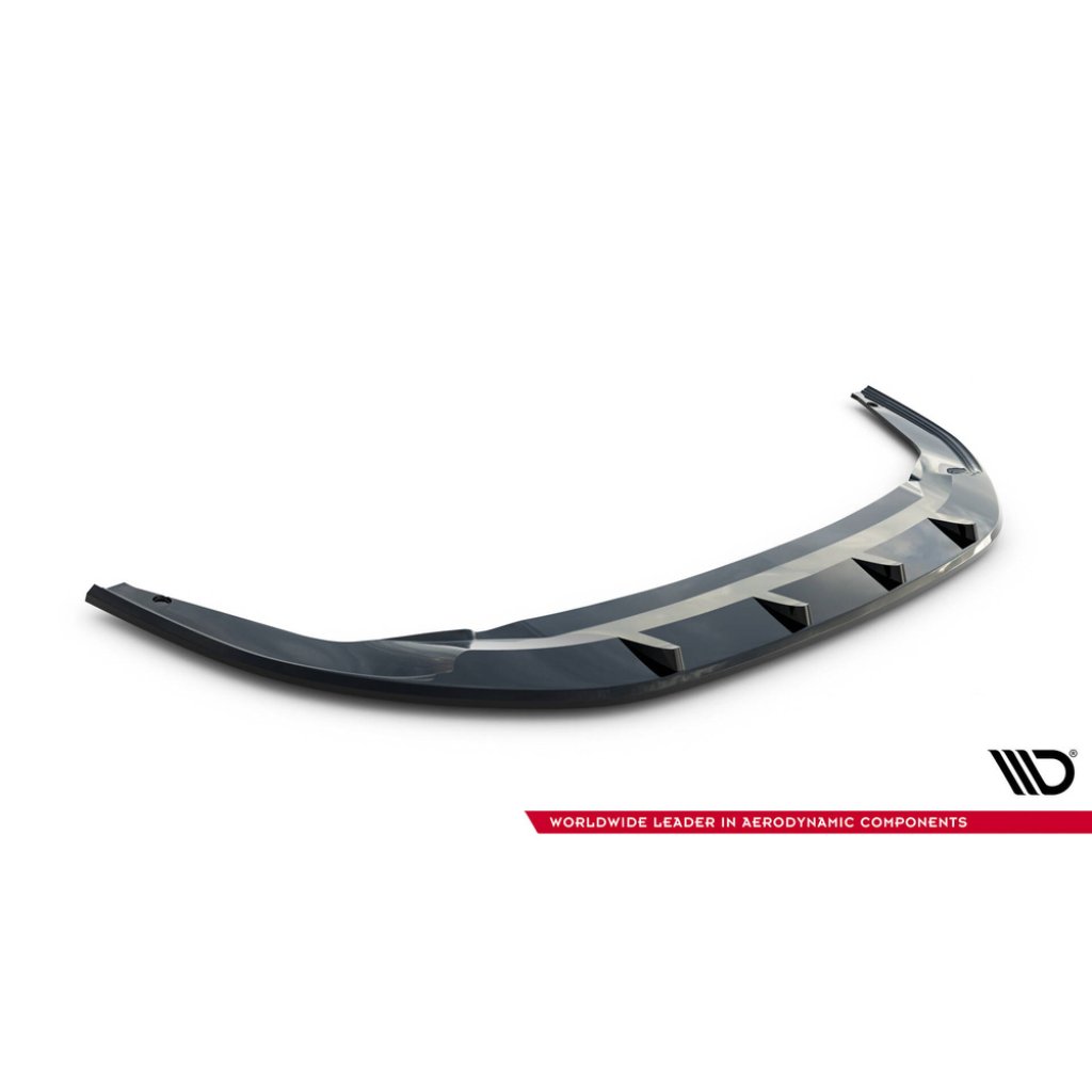 Maxton Design spoiler pod přední nárazník ver.2 pro Volkswagen Golf GTI Mk8 Facelift, černý lesklý plast ABS, Clubsport