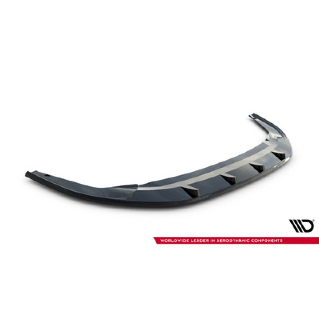 Maxton Design spoiler pod přední nárazník ver.2 pro Volkswagen Golf GTI Mk8 Facelift, černý lesklý plast ABS, Clubsport