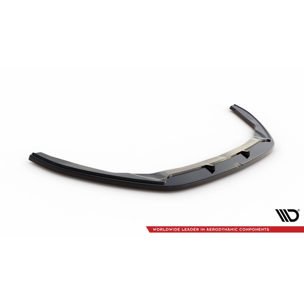 Maxton Design spoiler pod přední nárazník ver.2 pro Volkswagen Passat Mk7 (B7), černý lesklý plast ABS, Variant/Sedan