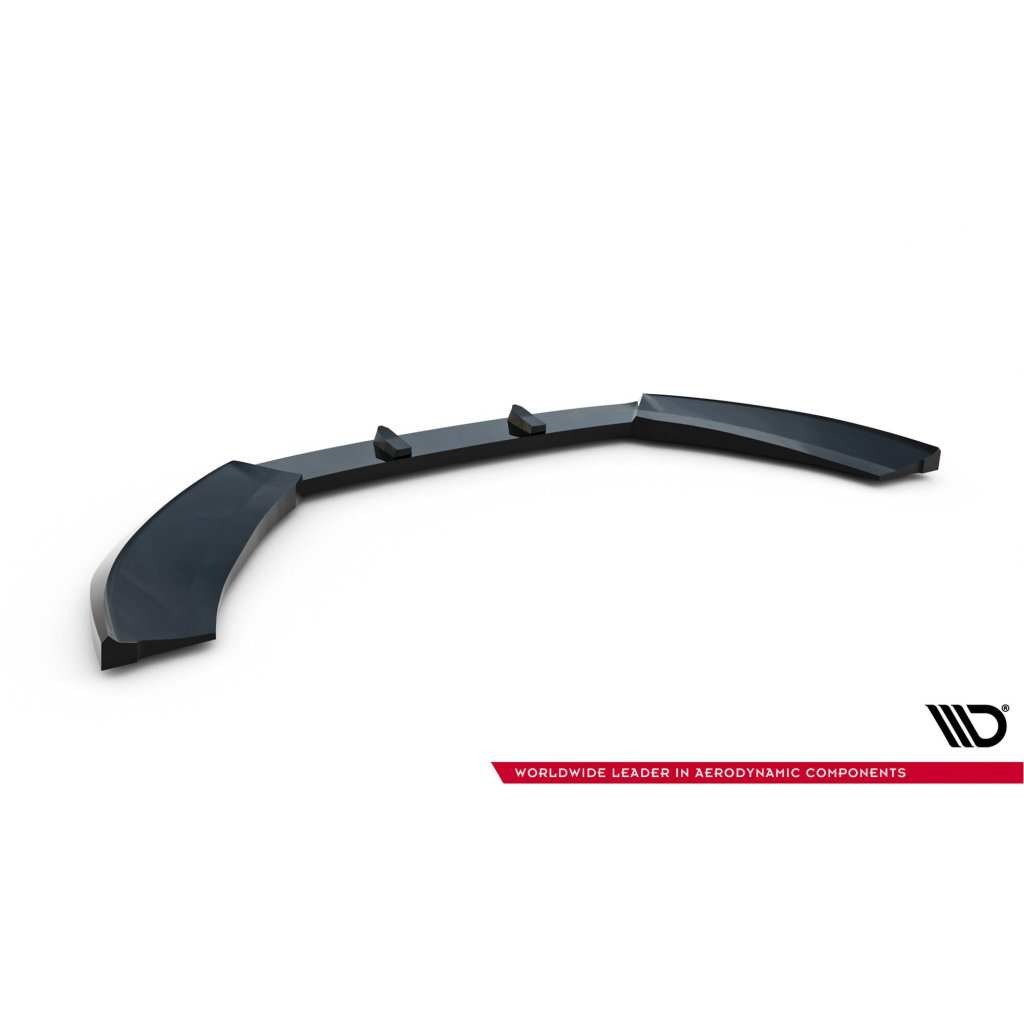 Maxton Design spoiler pod přední nárazník ver.3 pro Audi S6 C7, černý lesklý plast ABS, Sedan / Avant