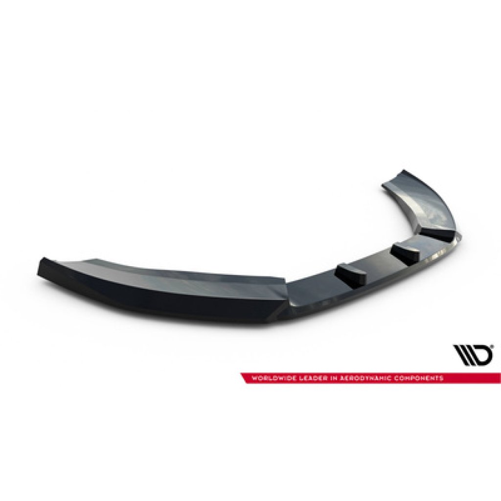 Maxton Design spoiler pod přední nárazník ver.3 pro Audi S6 C7, černý lesklý plast ABS, Sedan / Avant