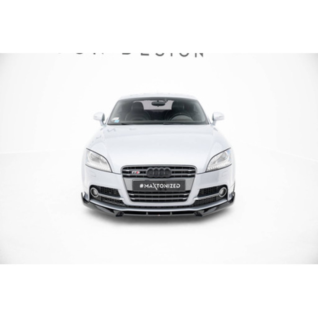 Maxton Design spoiler pod přední nárazník ver.3 pro Audi TT 8J Facelift, černý lesklý plast ABS, S-Line