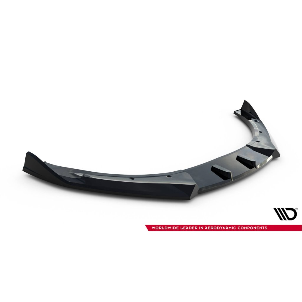 Maxton Design spoiler pod přední nárazník ver.3 pro Audi TT S Mk2 (8J), Mk2 (8J) Facelift, černý lesklý plast ABS