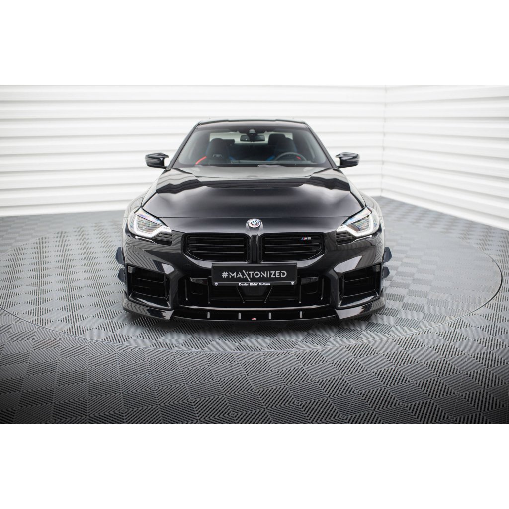 Maxton Design spoiler pod přední nárazník ver.3 pro BMW M2 G87, černý lesklý plast ABS