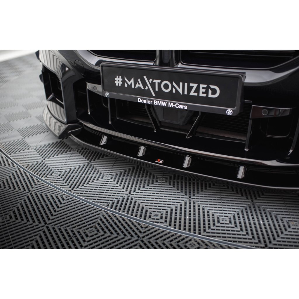 Maxton Design spoiler pod přední nárazník ver.3 pro BMW M2 G87, černý lesklý plast ABS