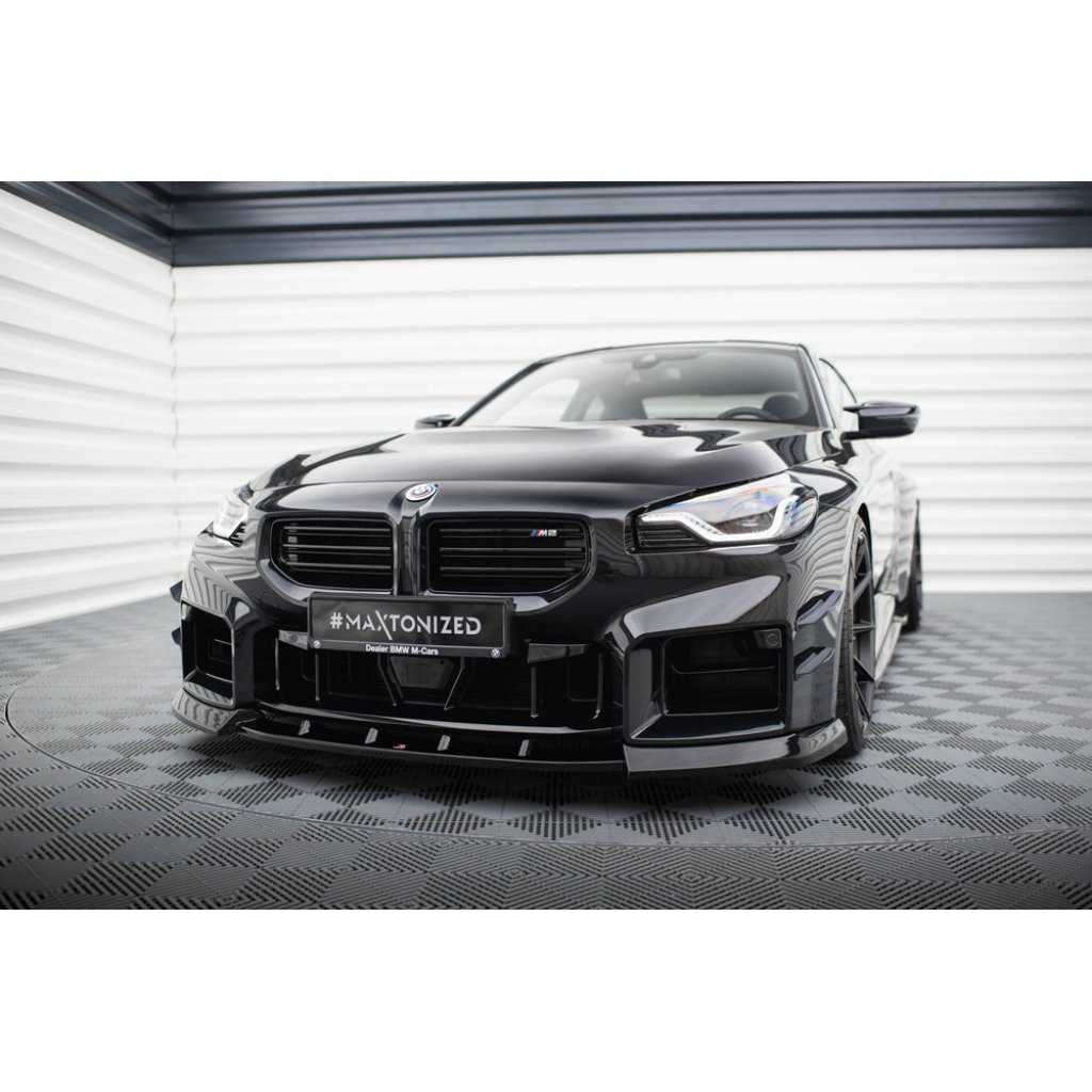 Maxton Design spoiler pod přední nárazník ver.3 pro BMW M2 G87, černý lesklý plast ABS
