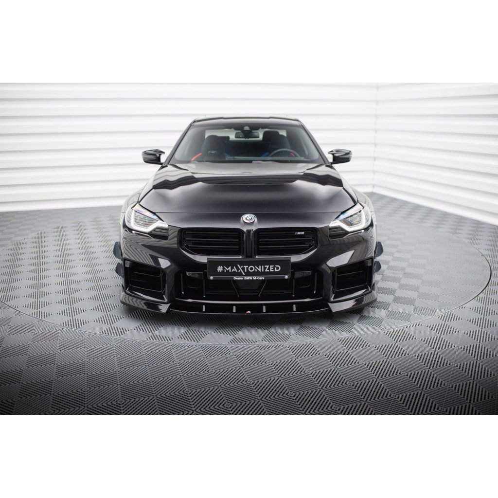 Maxton Design spoiler pod přední nárazník ver.3 pro BMW M2 G87, černý lesklý plast ABS