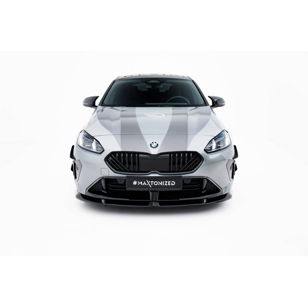 Maxton Design spoiler pod přední nárazník ver.3 pro BMW řada 1 F70, černý lesklý plast ABS, M135i / M-Pack