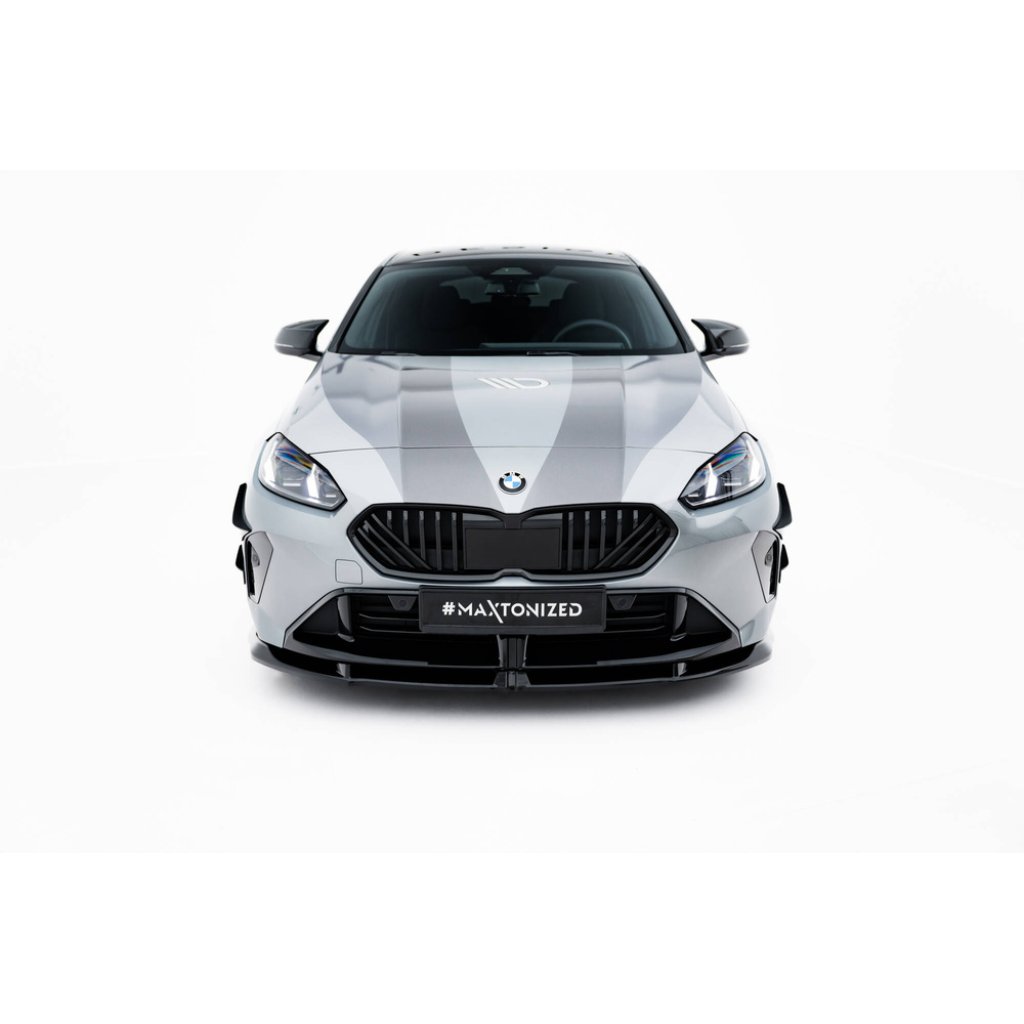Maxton Design spoiler pod přední nárazník ver.3 pro BMW řada 1 F70, černý lesklý plast ABS, M135i / M-Pack