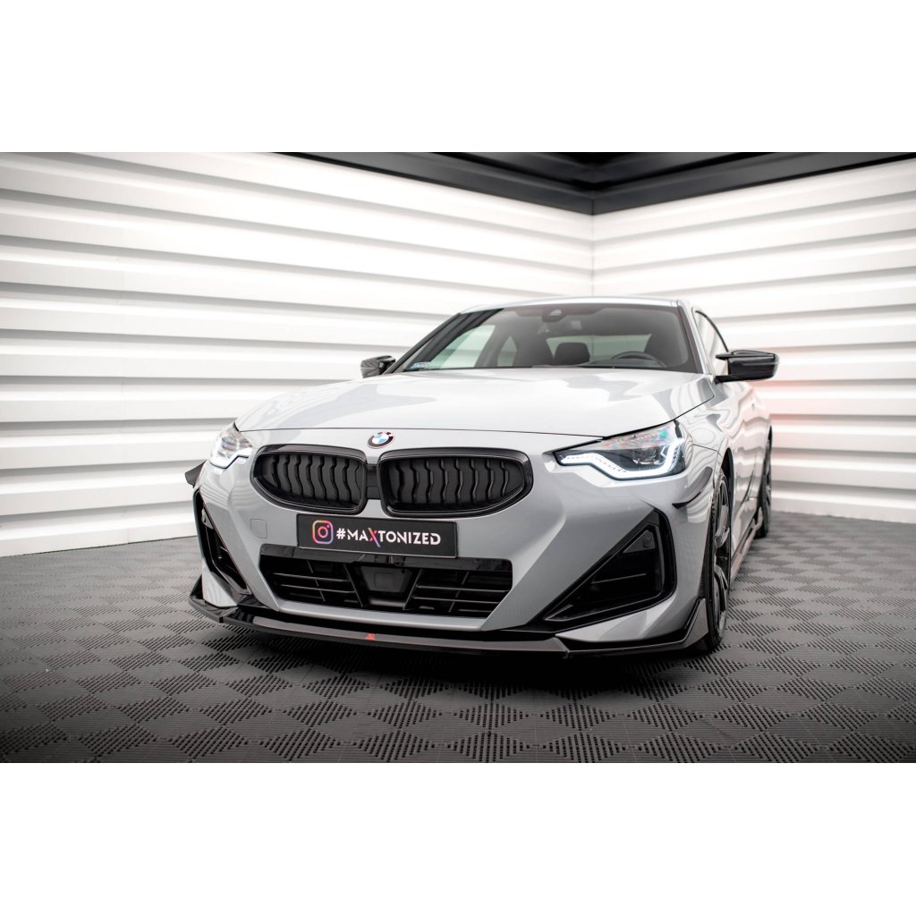 Maxton Design spoiler pod přední nárazník ver.3 pro BMW řada 2 G42 M240i, G42 M-Pack, carbon-Look
