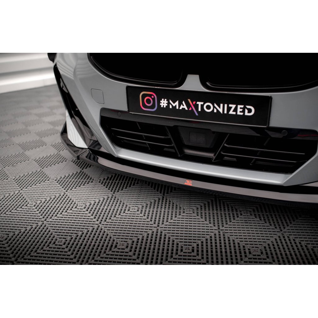 Maxton Design spoiler pod přední nárazník ver.3 pro BMW řada 2 G42 M240i, G42 M-Pack, černý lesklý plast ABS