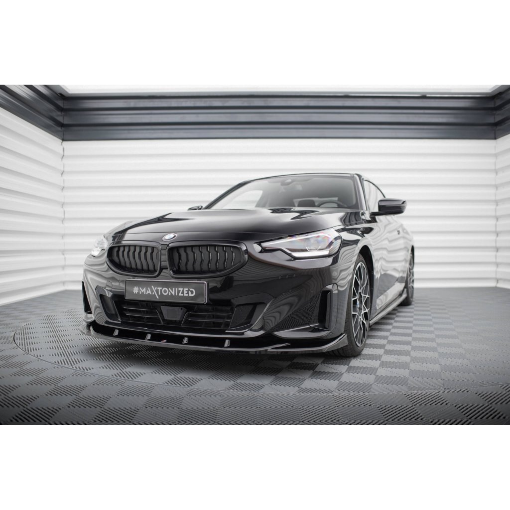 Maxton Design spoiler pod přední nárazník ver.3 pro BMW řada 2 G42 Standard, černý lesklý plast ABS