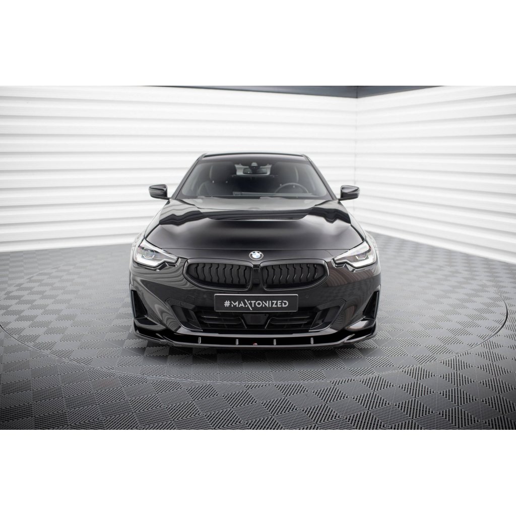 Maxton Design spoiler pod přední nárazník ver.3 pro BMW řada 2 G42 Standard, černý lesklý plast ABS
