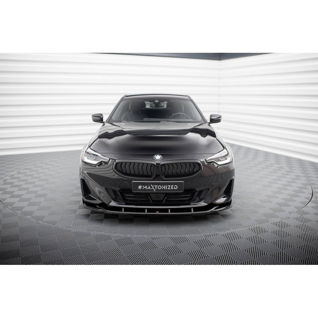 Maxton Design spoiler pod přední nárazník ver.3 pro BMW řada 2 G42 Standard, černý lesklý plast ABS