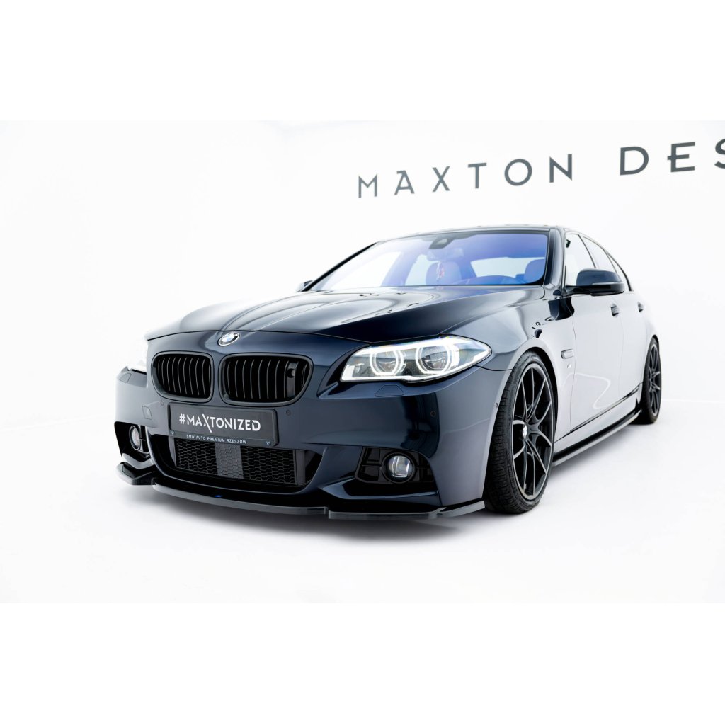 Maxton Design spoiler pod přední nárazník ver.3 pro BMW řada 5 F10- F11, černý lesklý plast ABS