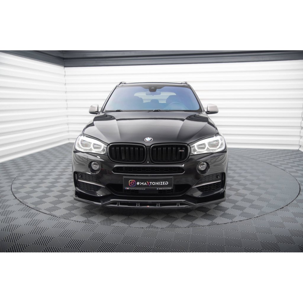 Maxton Design spoiler pod přední nárazník ver.3 pro BMW X5 F15, černý lesklý plast ABS, M-Pack