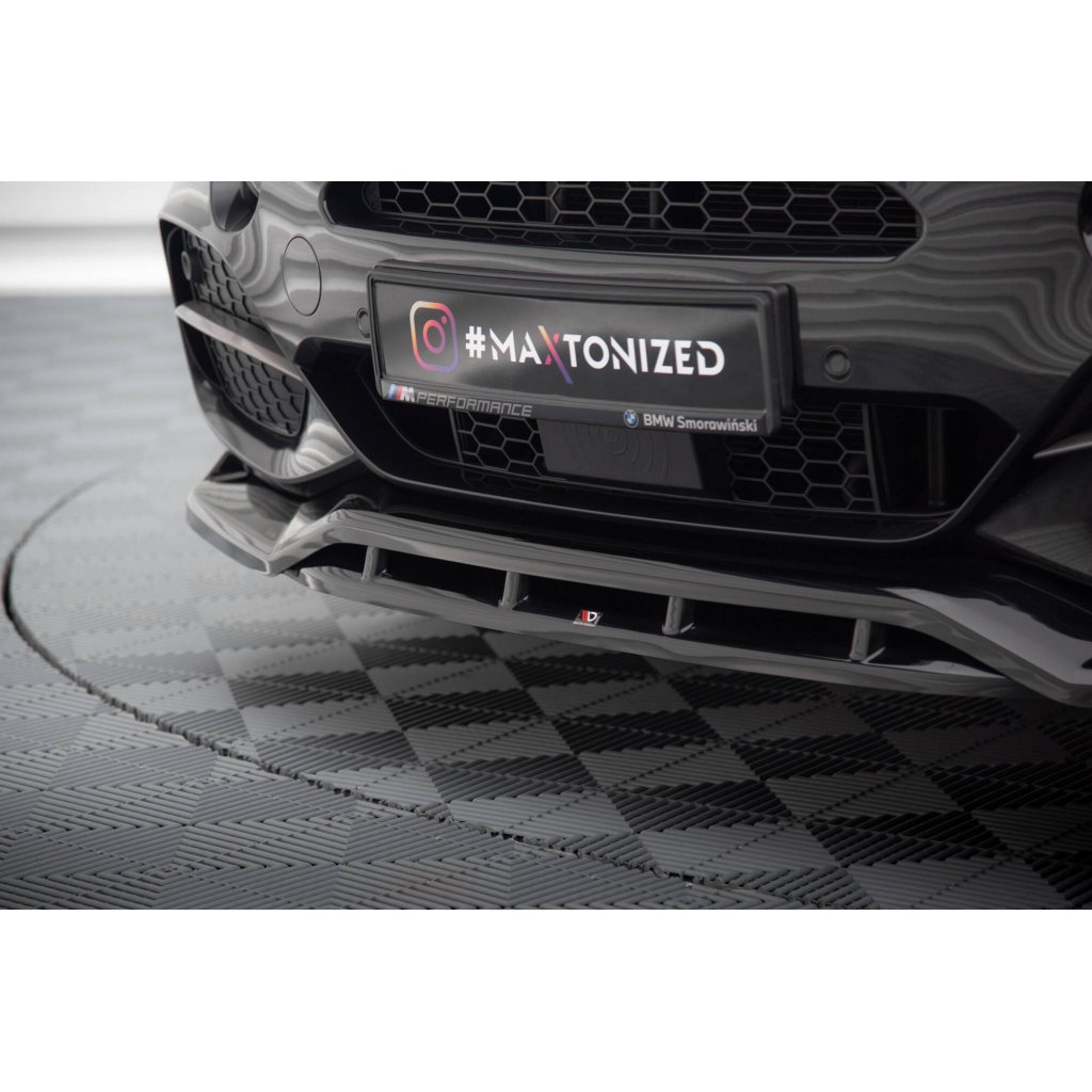 Maxton Design spoiler pod přední nárazník ver.3 pro BMW X5 F15, černý lesklý plast ABS, M-Pack