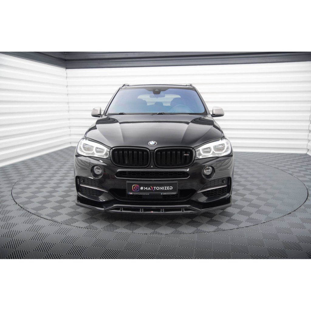 Maxton Design spoiler pod přední nárazník ver.3 pro BMW X5 F15, černý lesklý plast ABS, M-Pack