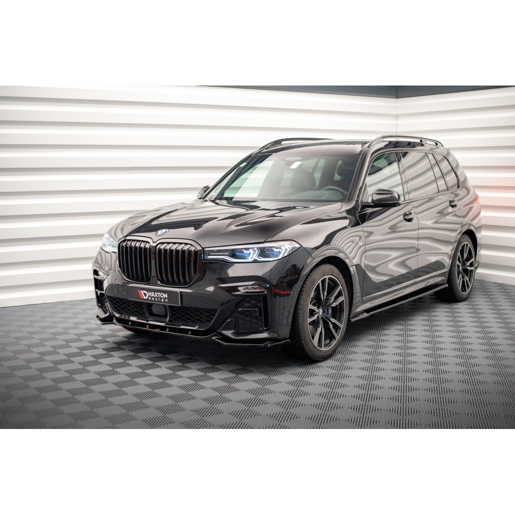 Maxton Design spoiler pod přední nárazník ver.3 pro BMW X7 G07, černý lesklý plast ABS, M-Pack
