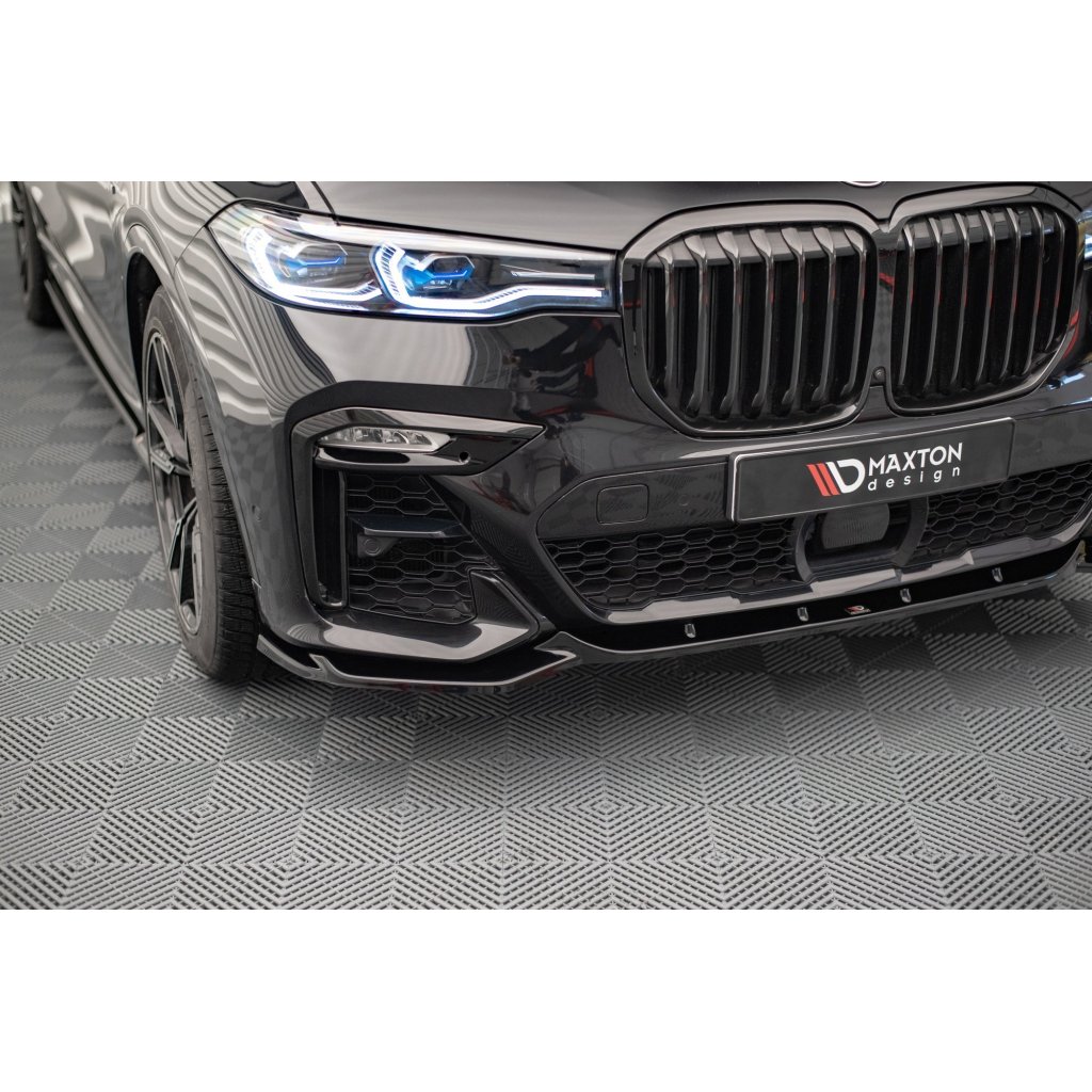 Maxton Design spoiler pod přední nárazník ver.3 pro BMW X7 G07, černý lesklý plast ABS, M-Pack
