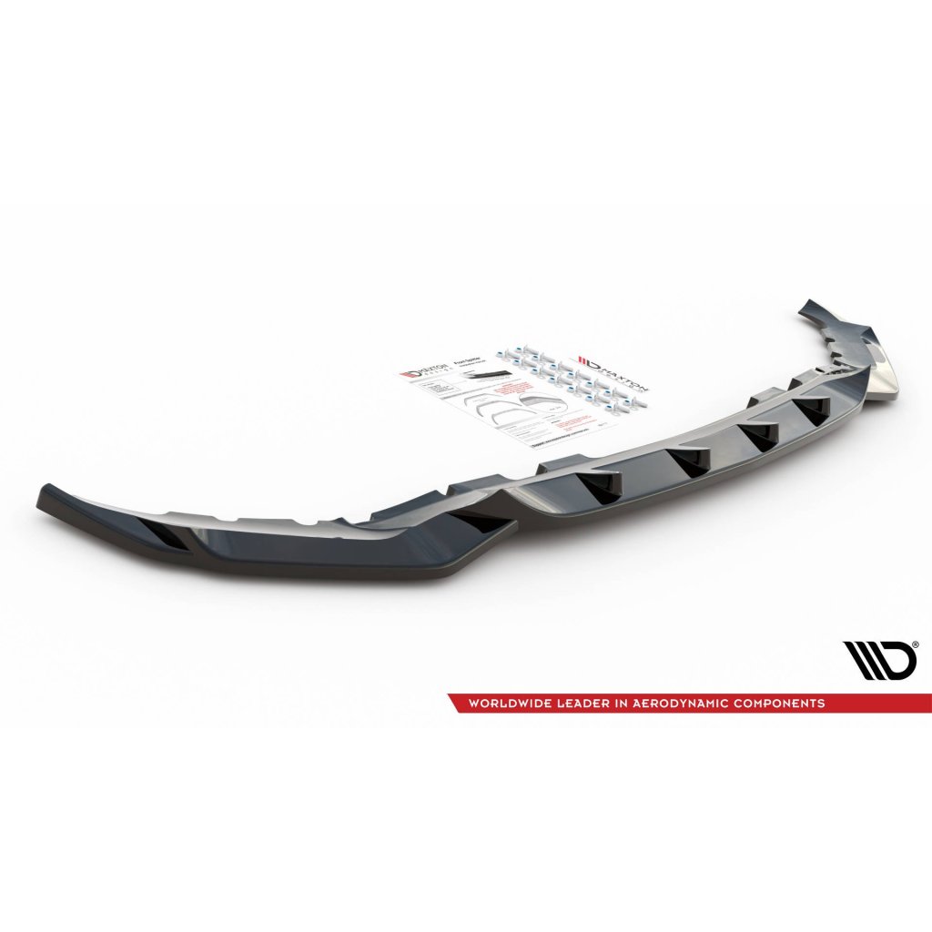 Maxton Design spoiler pod přední nárazník ver.3 pro BMW X7 G07, černý lesklý plast ABS, M-Pack