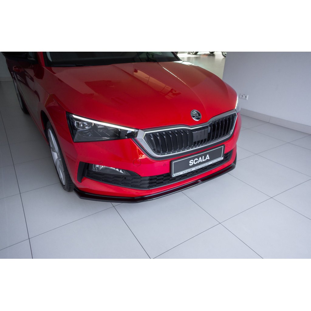 Maxton Design spoiler pod přední nárazník ver.3 pro Škoda Scala, černý lesklý plast ABS