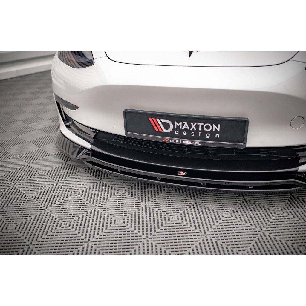 Maxton Design spoiler pod přední nárazník ver.3 pro Tesla Model 3 Mk1, plast ABS bez povrchové úpravy