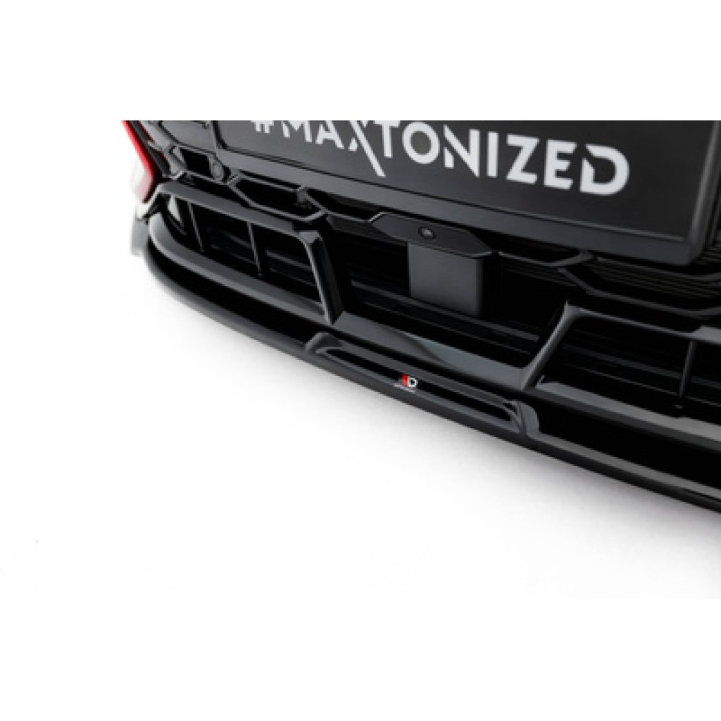 Maxton Design spoiler pod přední nárazník ver.3 pro Volkswagen Golf GTI Mk8 Facelift, černý lesklý plast ABS, Clubsport