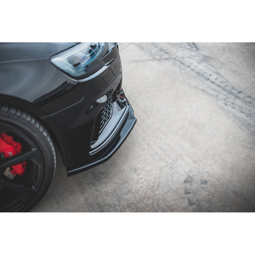 Maxton Design spoiler pod přední nárazník ver.4 pro Audi RS3 8V Facelift, černý lesklý plast ABS