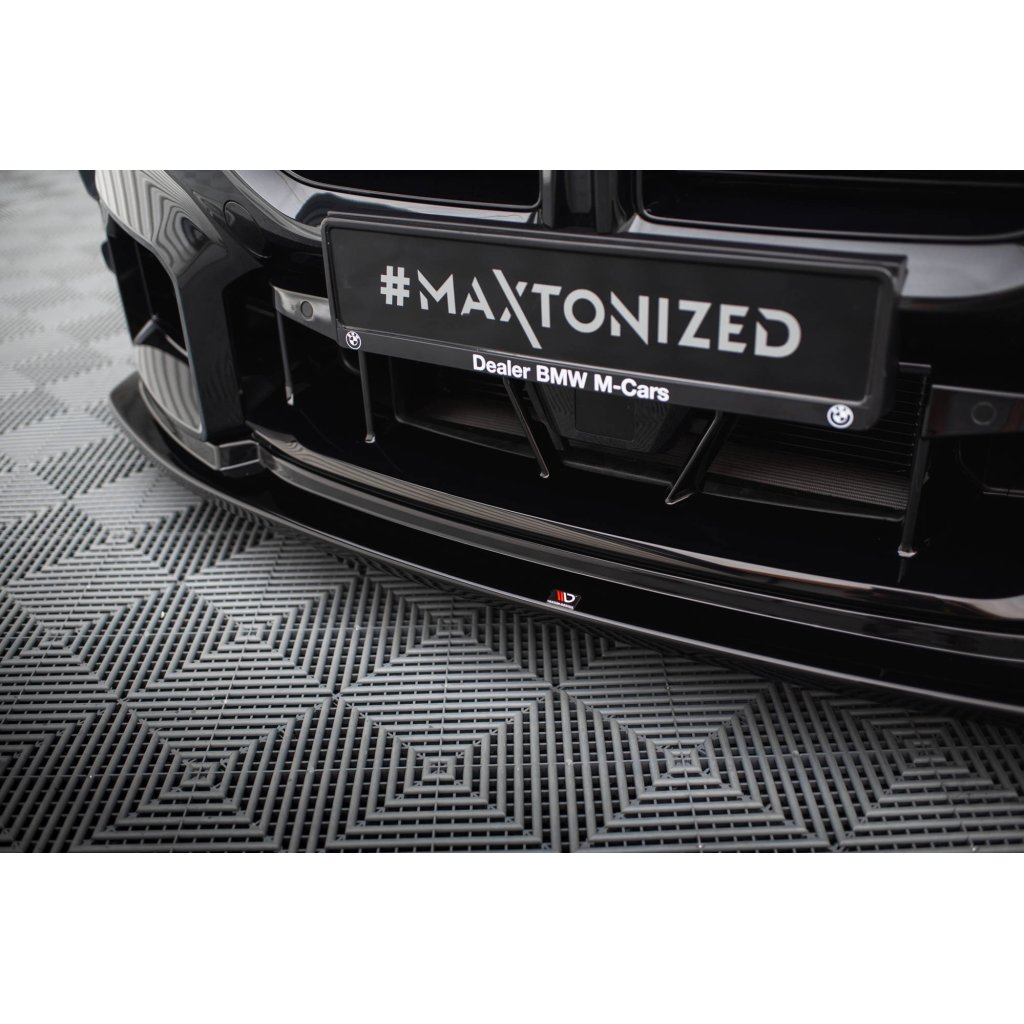 Maxton Design spoiler pod přední nárazník ver.4 pro BMW M2 G87, černý lesklý plast ABS