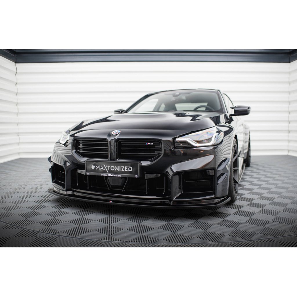 Maxton Design spoiler pod přední nárazník ver.4 pro BMW M2 G87, černý lesklý plast ABS