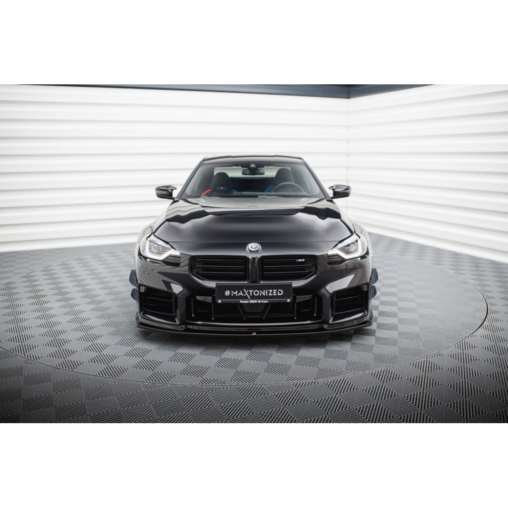 Maxton Design spoiler pod přední nárazník ver.4 pro BMW M2 G87, černý lesklý plast ABS