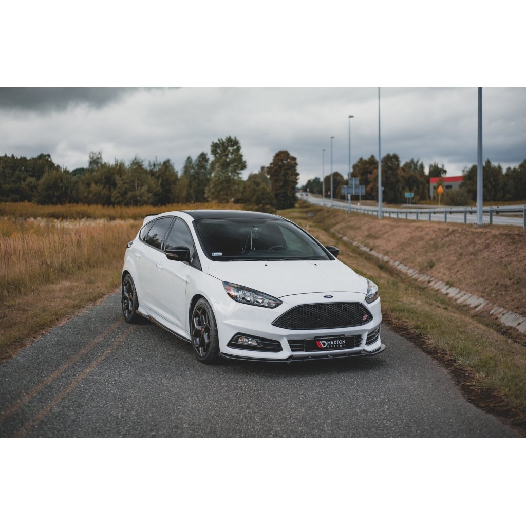 Maxton Design spoiler pod přední nárazník ver.4 pro Ford Focus ST Mk3 Facelift, plast ABS bez povrchové úpravy