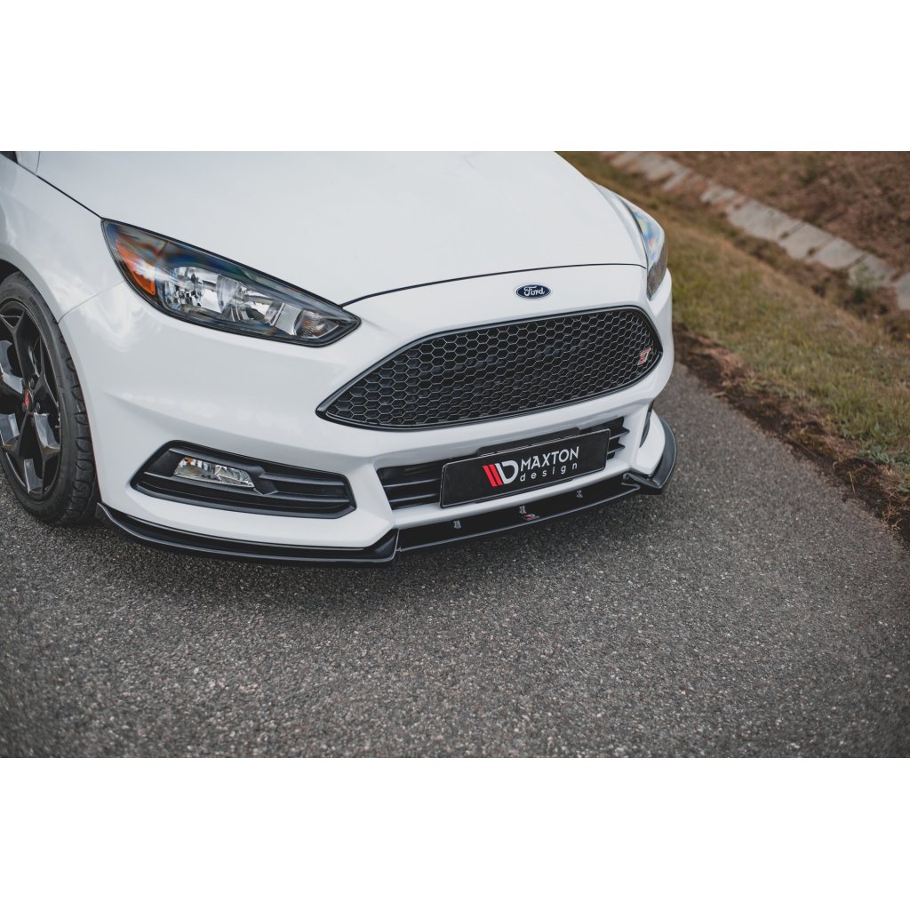 Maxton Design spoiler pod přední nárazník ver.4 pro Ford Focus ST Mk3 Facelift, plast ABS bez povrchové úpravy