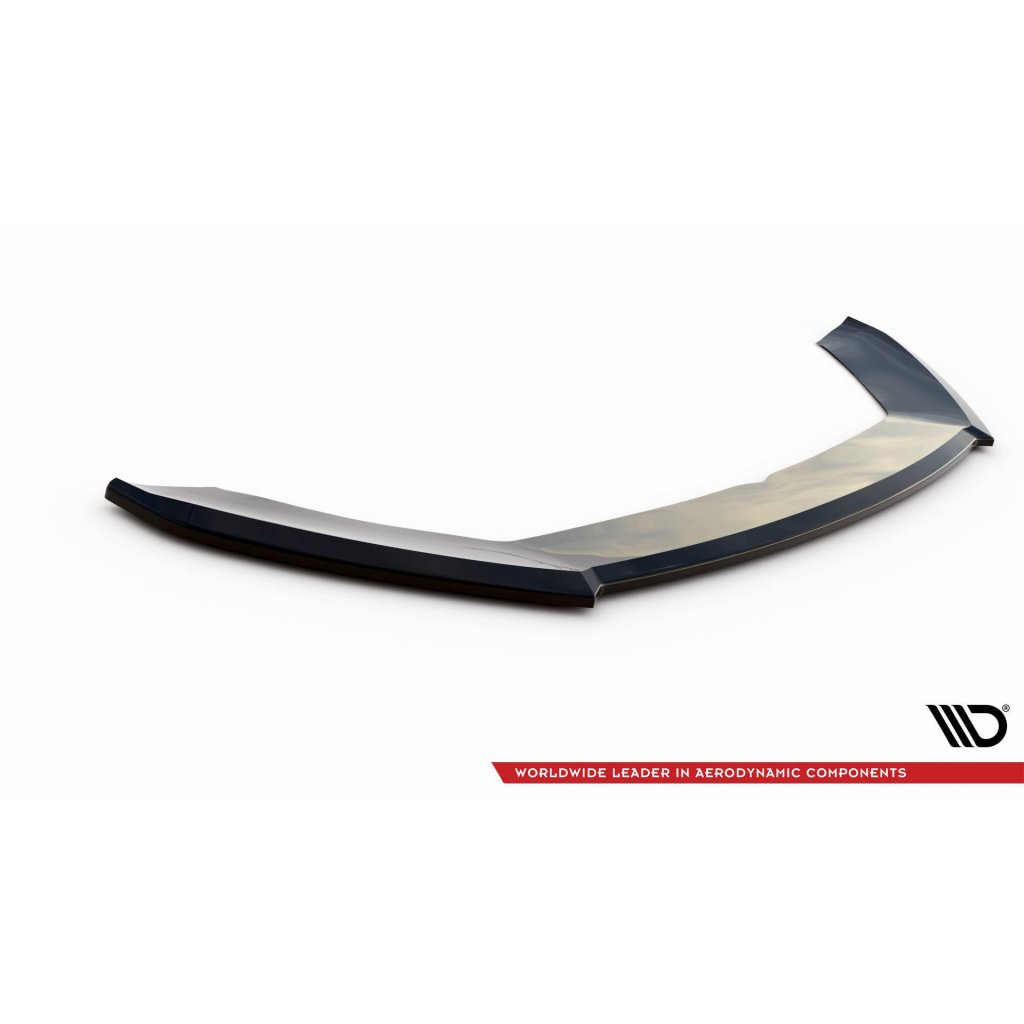 Maxton Design spoiler pod přední nárazník ver.4 pro Seat Leon Cupra Mk3 Facelift, černý lesklý plast ABS