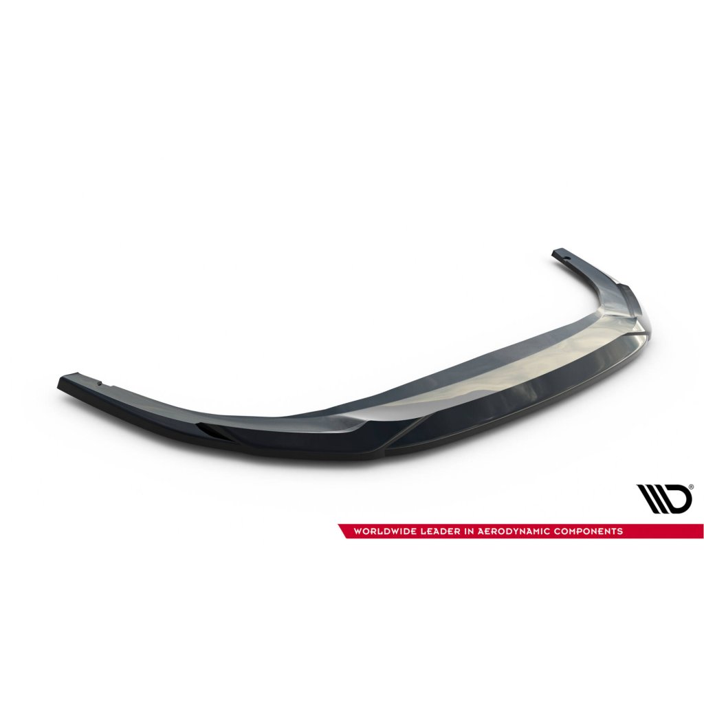 Maxton Design spoiler pod přední nárazník ver.4 pro Volkswagen Golf R-Line Mk8 Facelift, černý lesklý plast ABS
