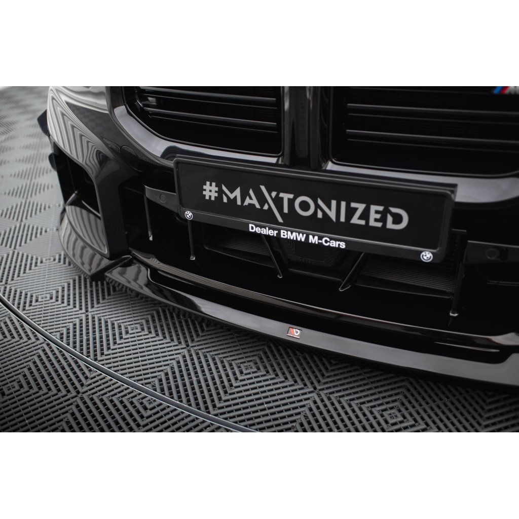 Maxton Design spoiler pod přední nárazník ver.5 pro BMW M2 G87, černý lesklý plast ABS
