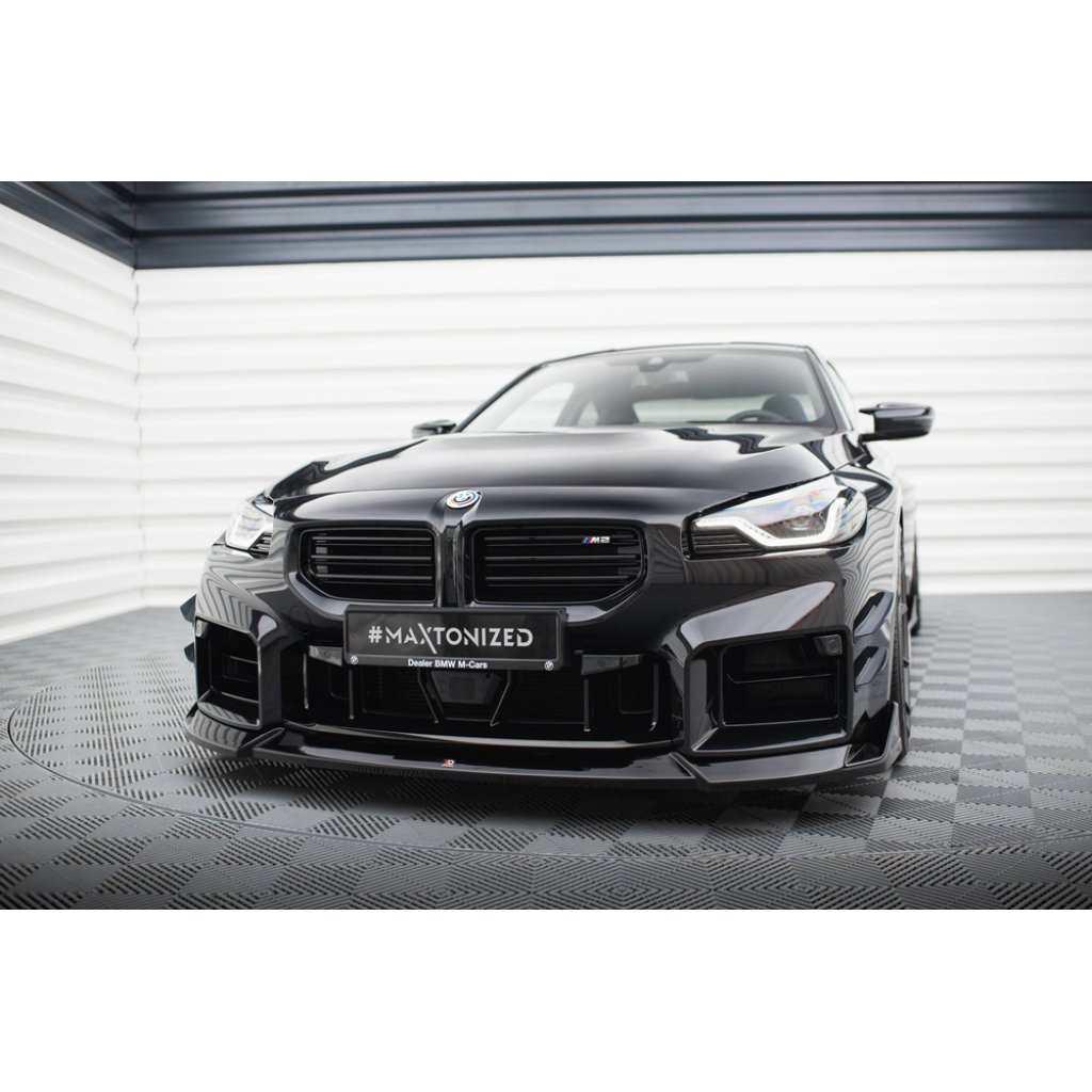 Maxton Design spoiler pod přední nárazník ver.5 pro BMW M2 G87, černý lesklý plast ABS