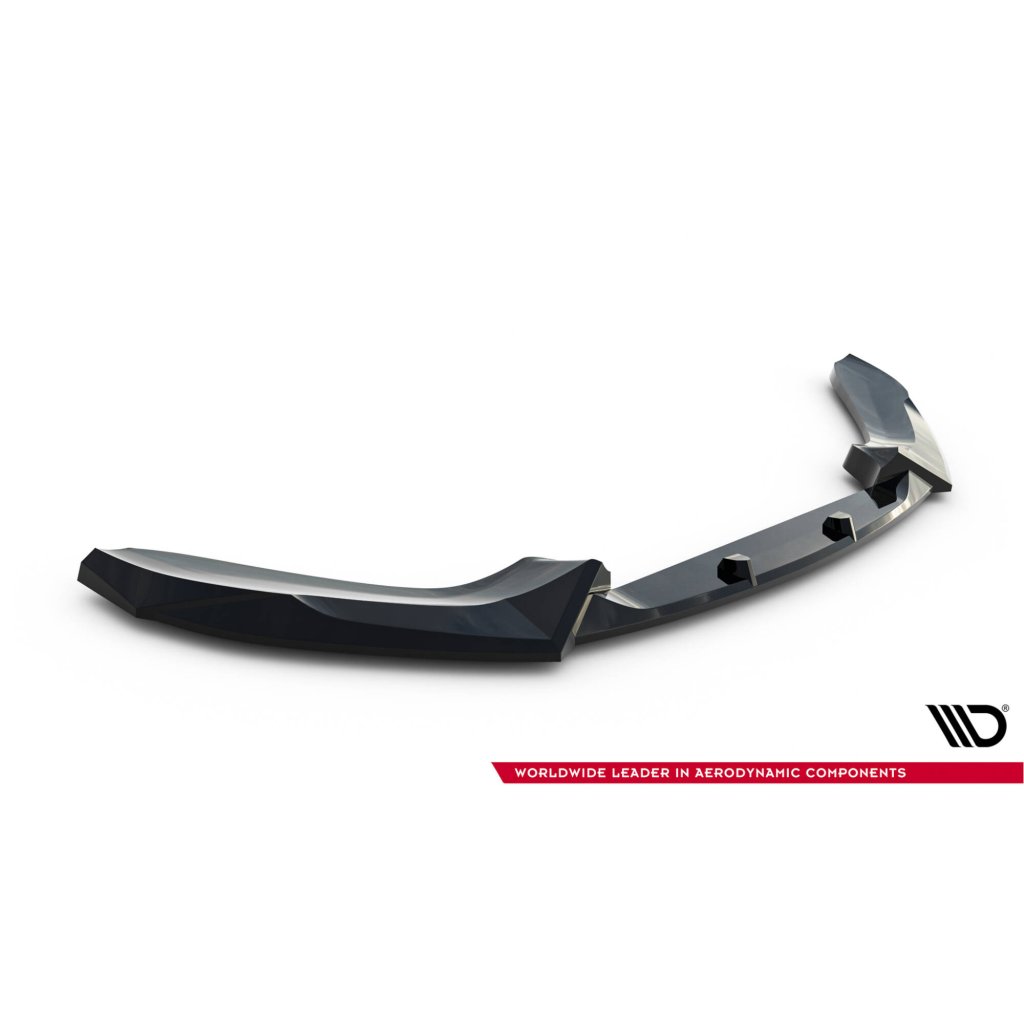 Maxton Design spoiler pod přední nárazník ver.5 pro BMW řada 1 F20- F21 Facelift, černý lesklý plast ABS, M-Pack/M140i