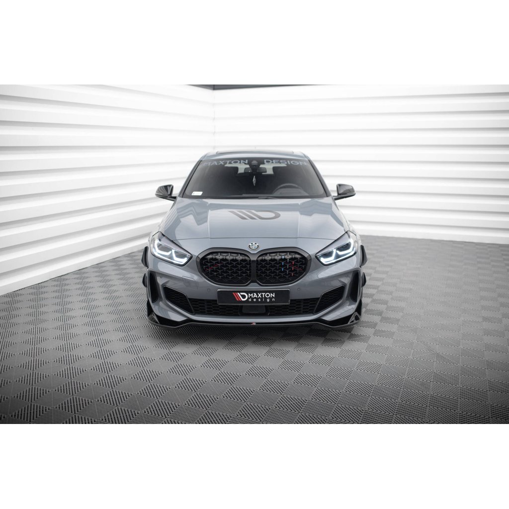 Maxton Design spoiler pod přední nárazník ver.5 pro BMW řada 1 F40, černý lesklý plast ABS