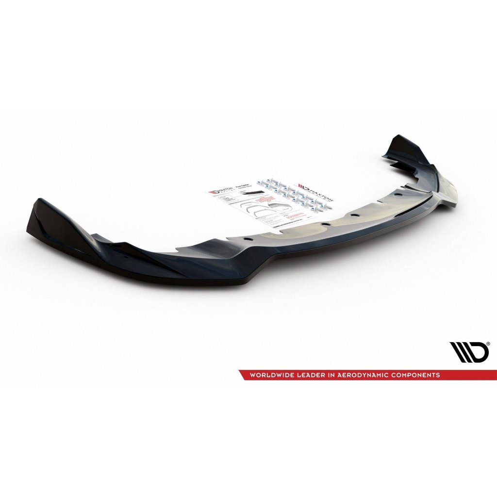 Maxton Design spoiler pod přední nárazník ver.5 pro BMW řada 1 F40, černý lesklý plast ABS