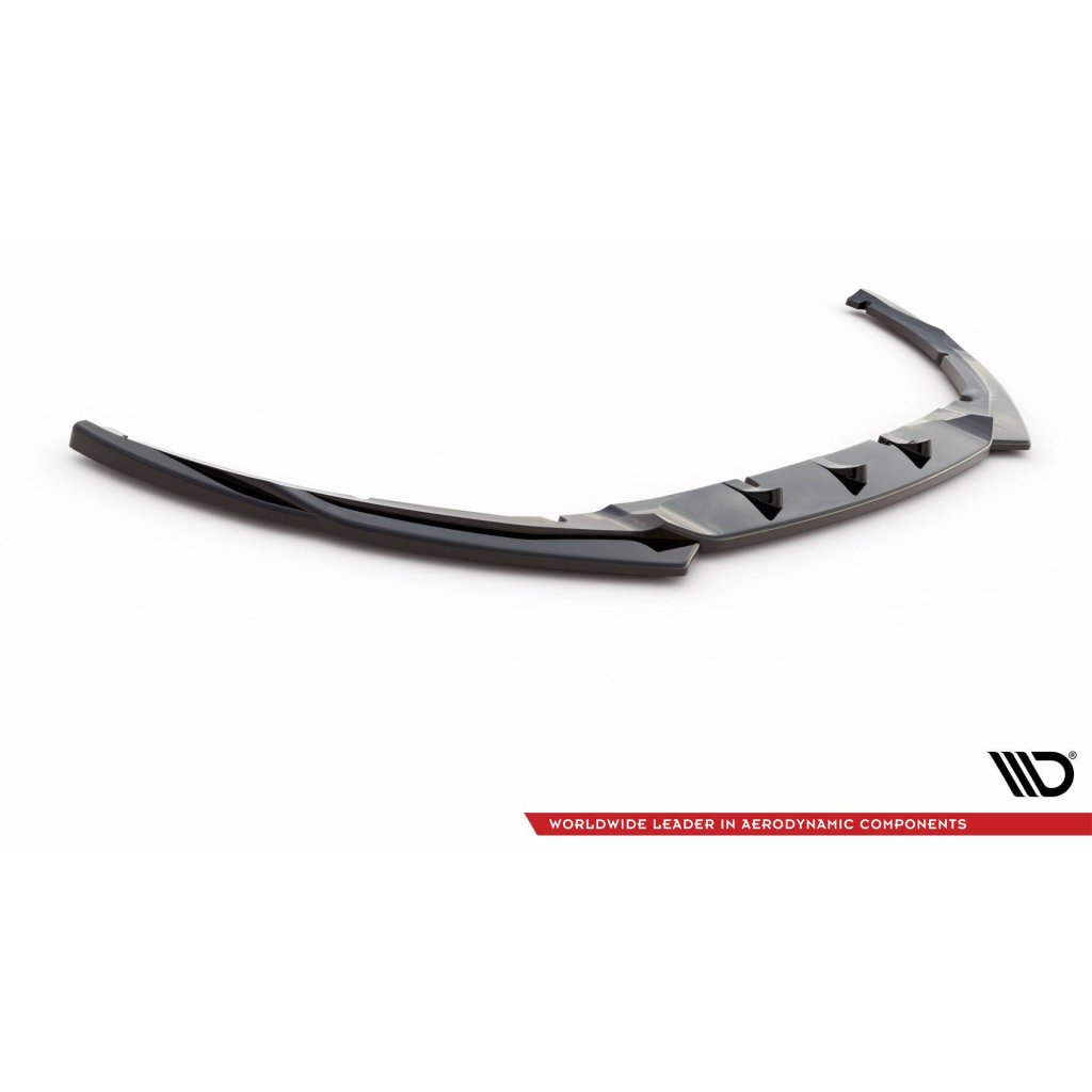 Maxton Design spoiler pod přední nárazník ver.5 pro Ford Focus ST Mk3 Facelift, černý lesklý plast ABS