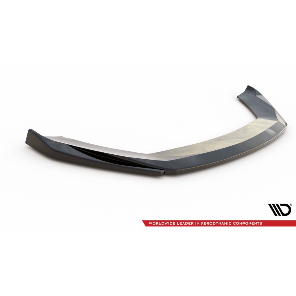 Maxton Design spoiler pod přední nárazník ver.5 pro Seat Leon Cupra Mk3 Facelift, černý lesklý plast ABS