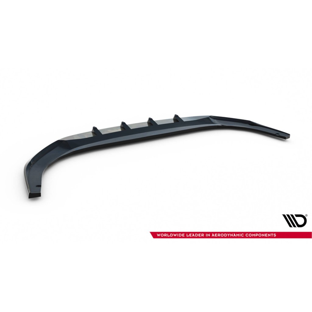Maxton Design spoiler pod přední nárazník ver.5 pro Volkswagen Golf R-Line Mk8 Facelift, černý lesklý plast ABS