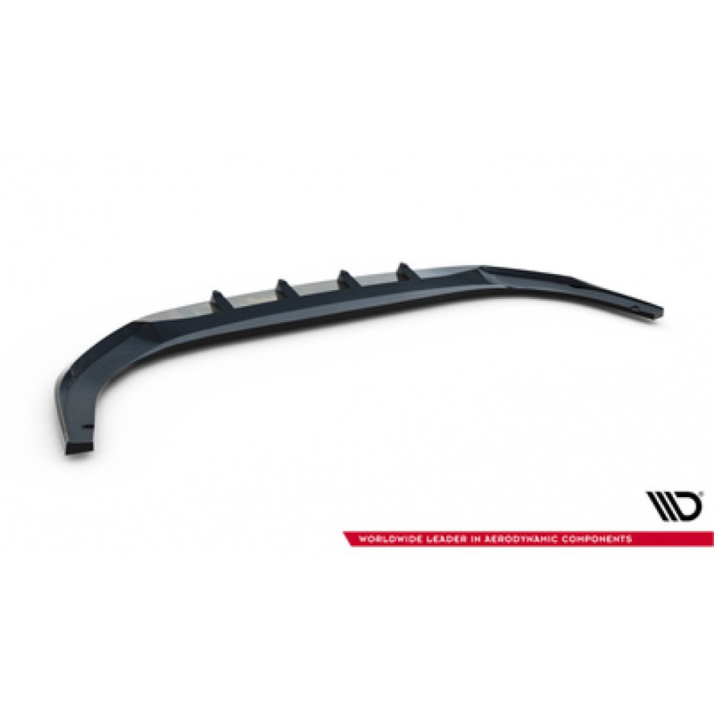 Maxton Design spoiler pod přední nárazník ver.5 pro Volkswagen Golf R-Line Mk8 Facelift, černý lesklý plast ABS