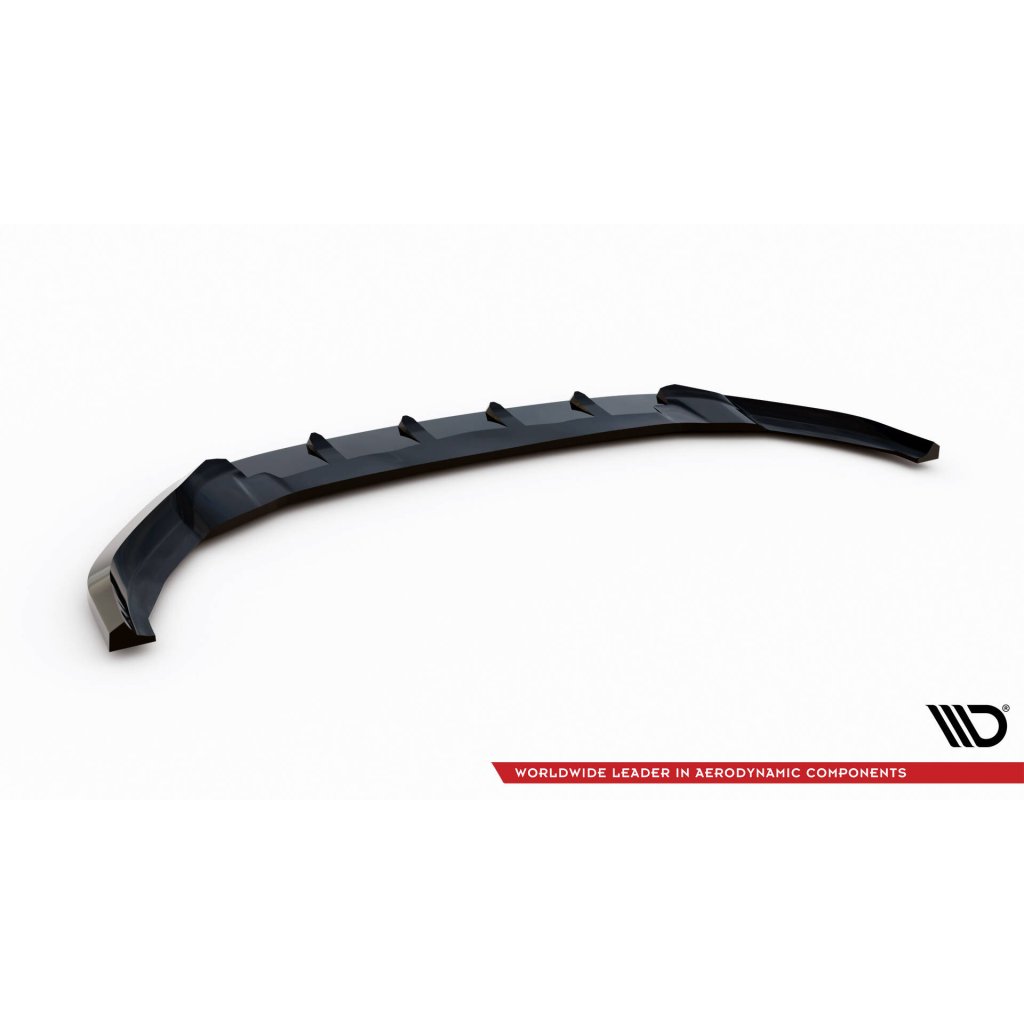 Maxton Design spoiler pod přední nárazník ver.5 pro Volkswagen Golf R Mk7, černý lesklý plast ABS