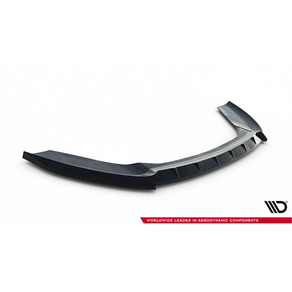 Maxton Design spoiler pod přední nárazník ver.6 pro Ford Fiesta ST Mk7 Facelift, černý lesklý plast ABS